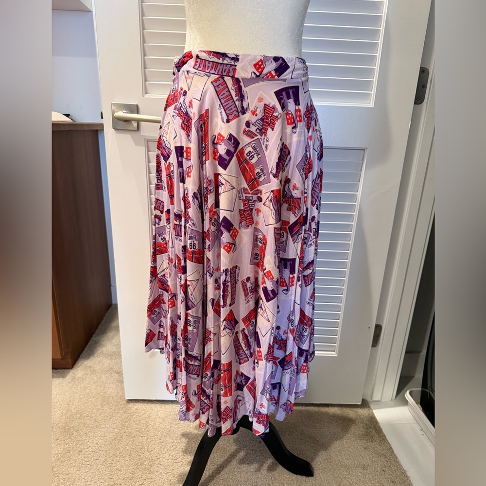 Bettie Page Retro Vintage Route 66 Swing Skirt